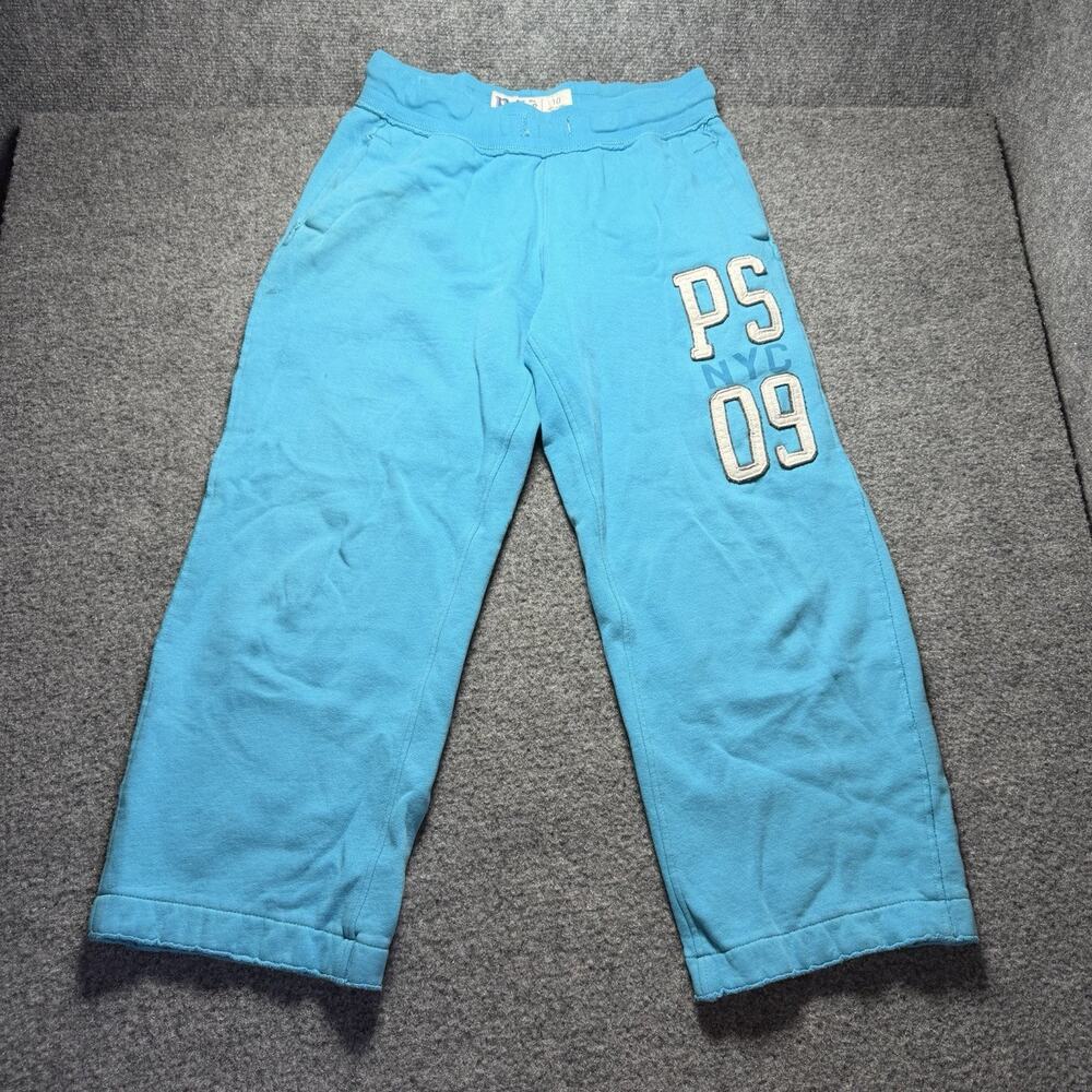 Y2K Low Rise P.S. Aeropostale Teal Embroidered Elastic Sweatpants (Size 10) Rare